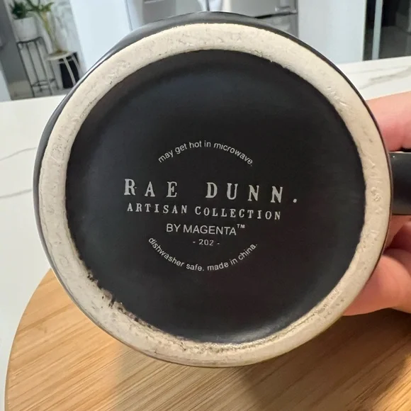 New Rae Dunn coffee mug with wooden lid. - Picture 5 of 5